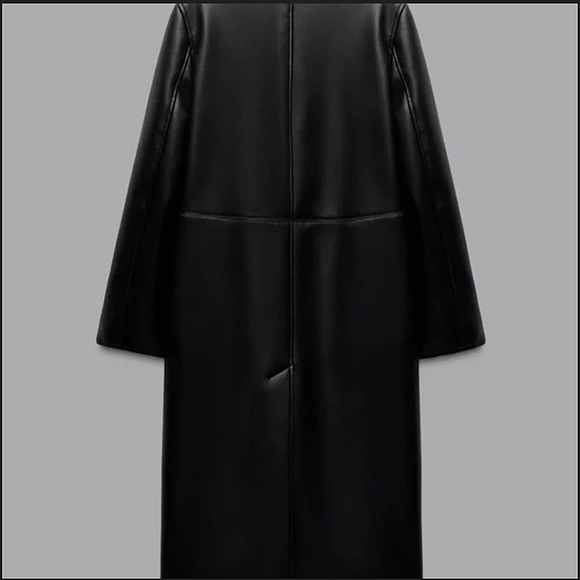 ZARA FAUX LEATHER DOUBLE FACED LONG COAT ✨️✨️✨️ - Picture 5 of 8